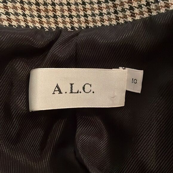 A.L.C. Sedgwick Double Breasted Houndstooth Blazer Womens Size 10 Career Classic - Picture 2 of 11